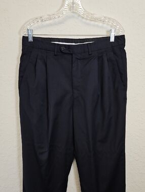 Ermenegildo Zegna Black Lana Wool Dress Pants Size 32